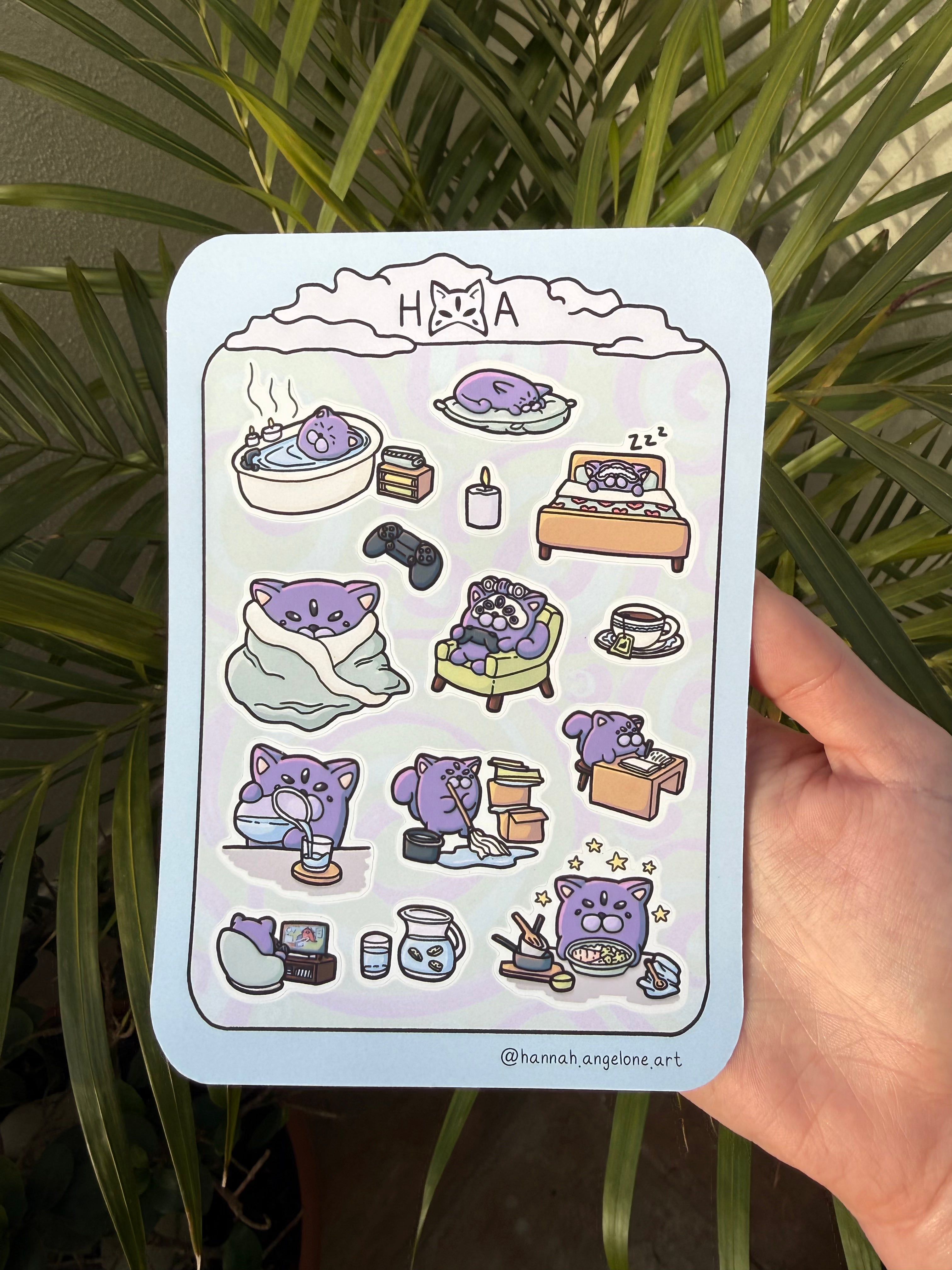 Dela Self Care Sticker Sheet
