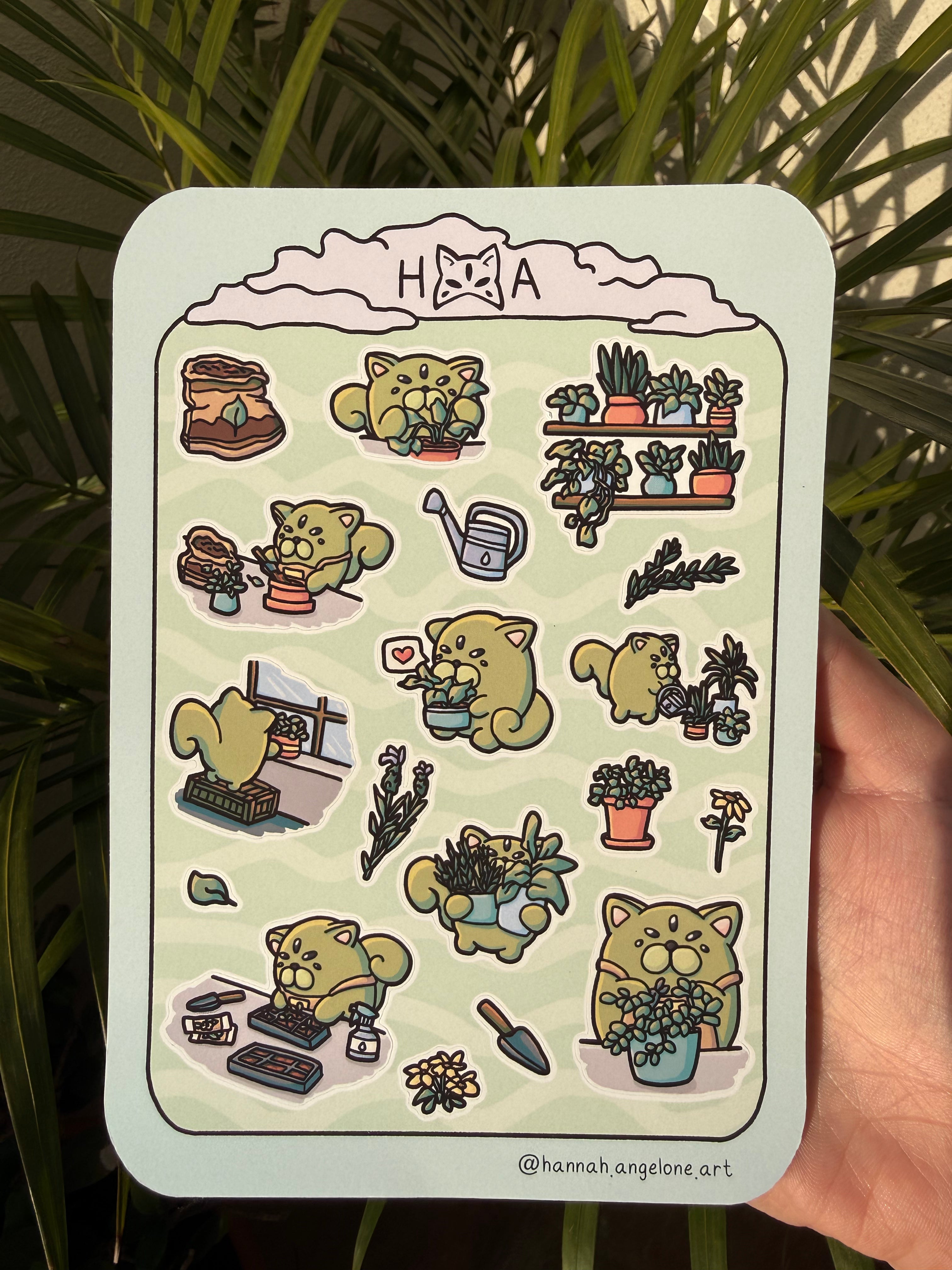 Pel Gardening Sticker Sheet