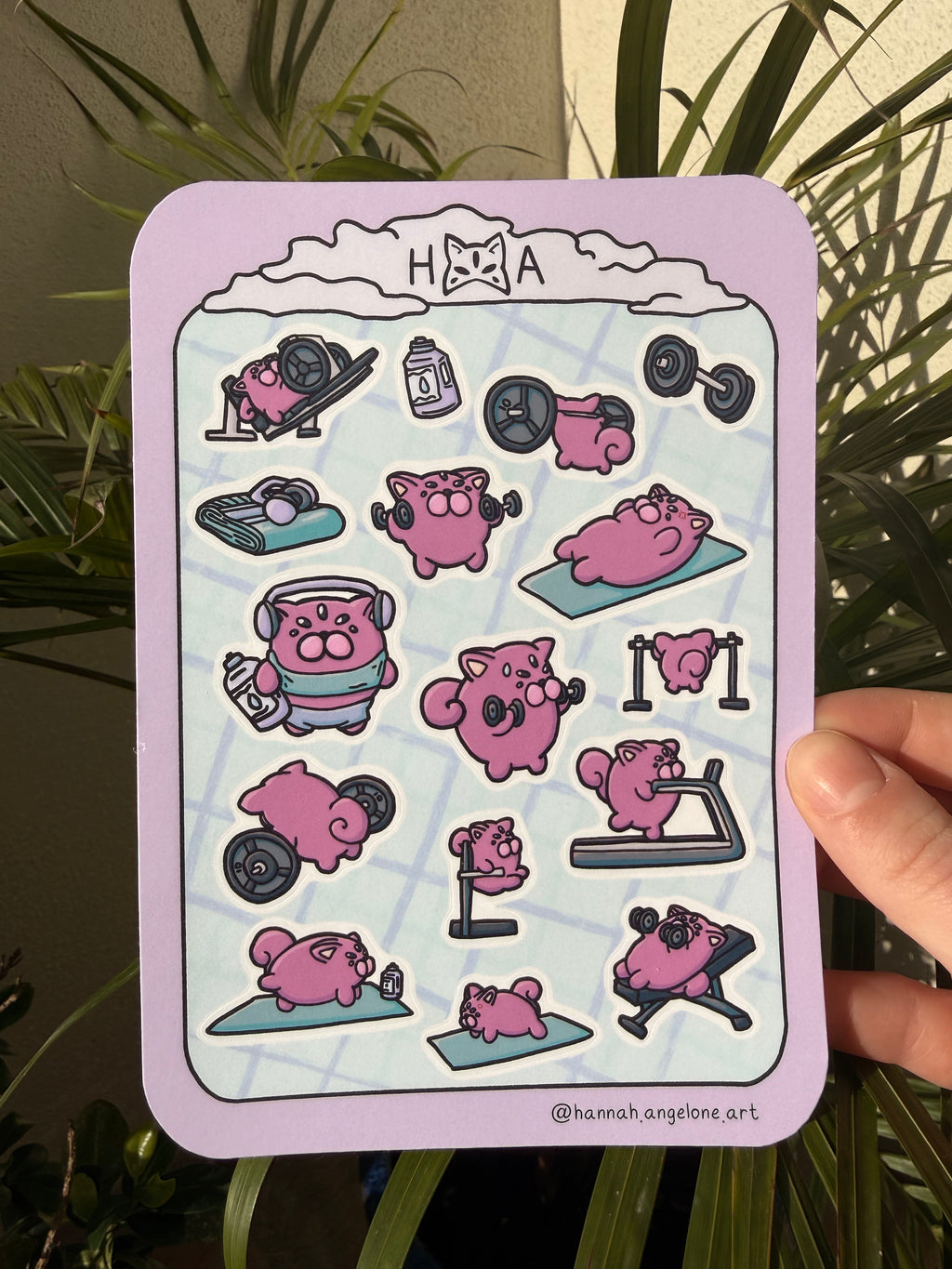 Cela Goes to the Gym Sticker Sheet