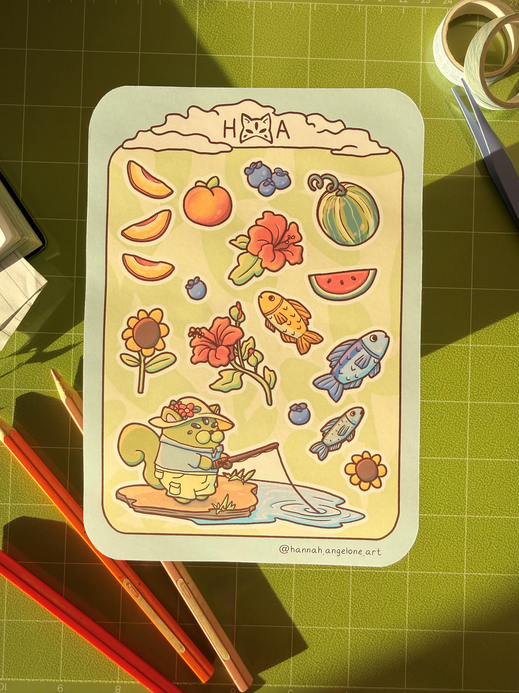 Fishing & Nature Sticker Sheet