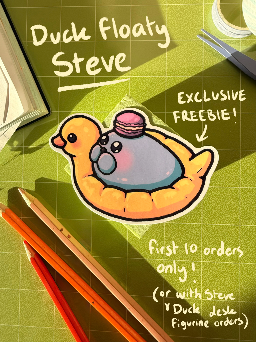 Steve & Duck Sculpture