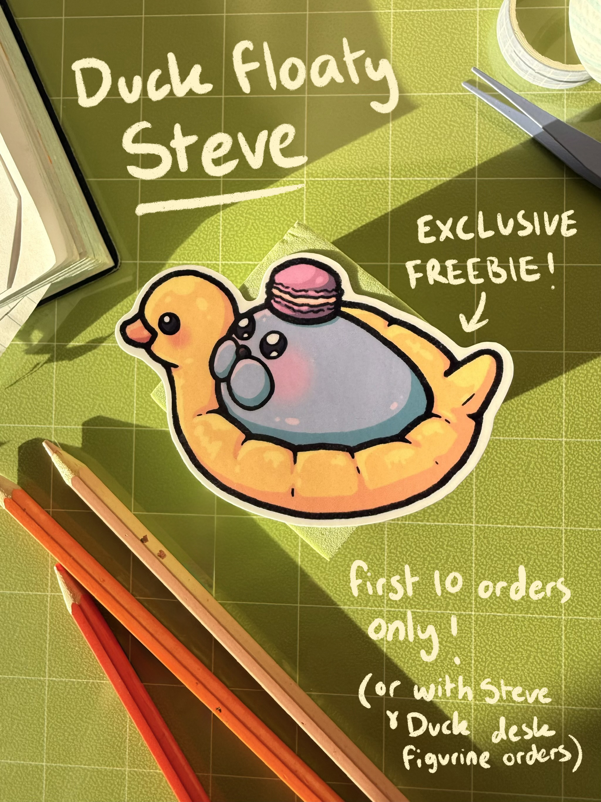 Steve & Duck Sculpture