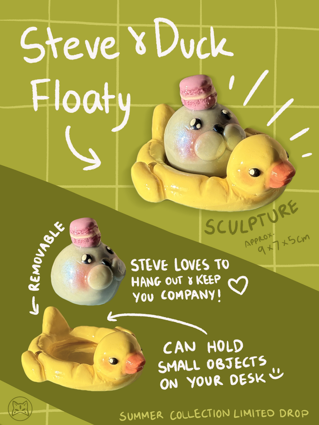 Steve & Duck Sculpture