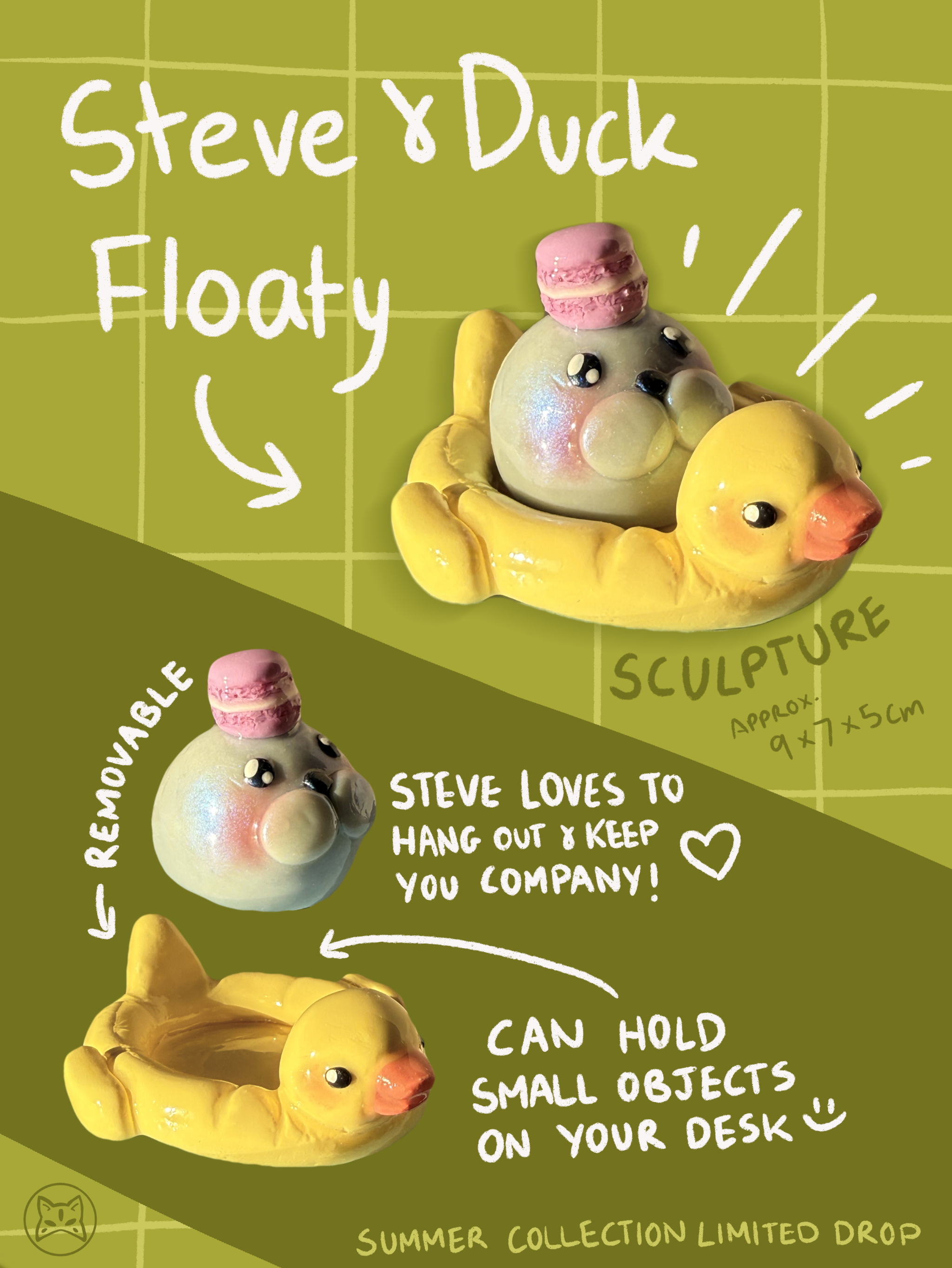 Steve & Duck Sculpture