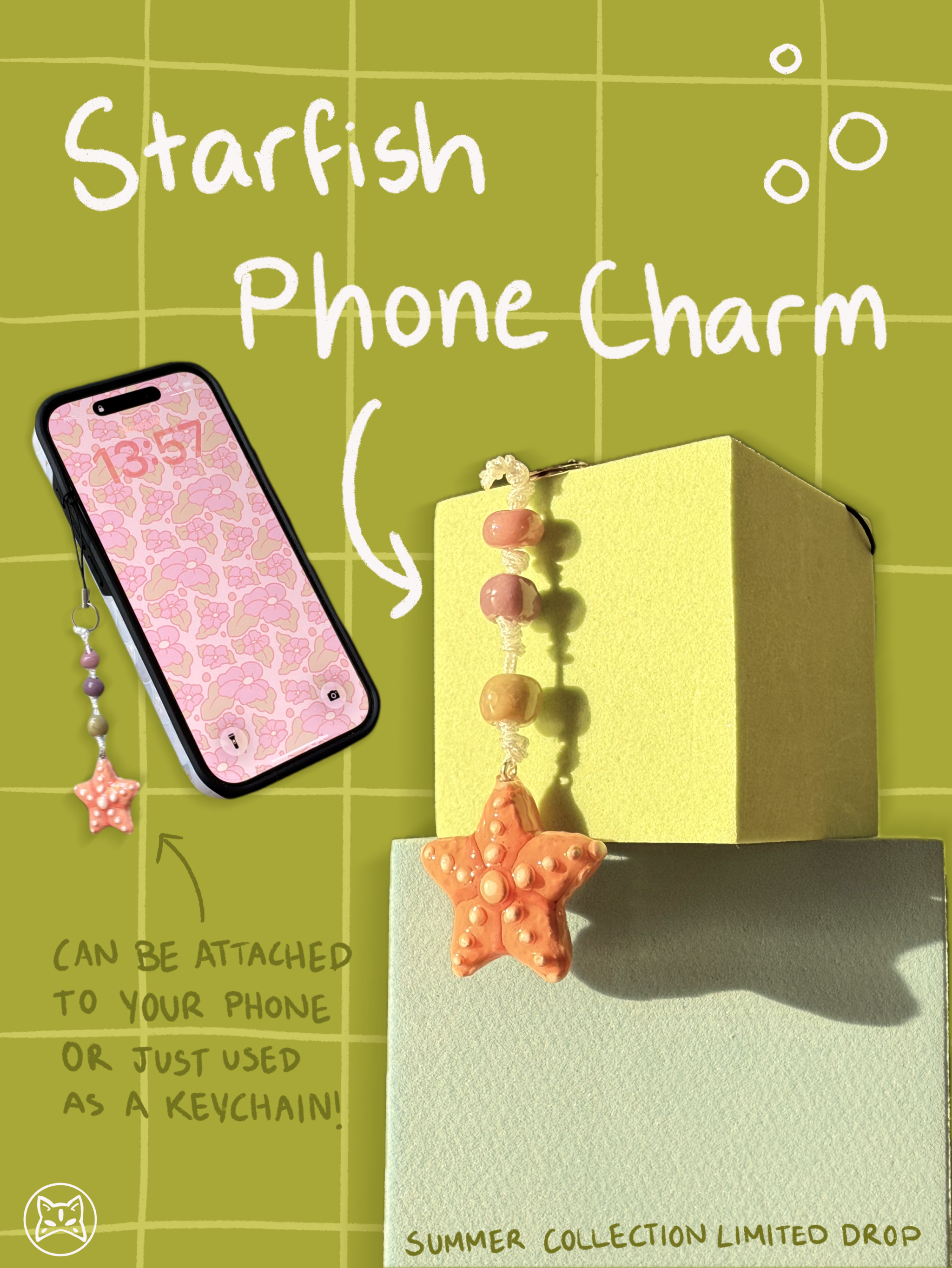Starfish Phone Charm