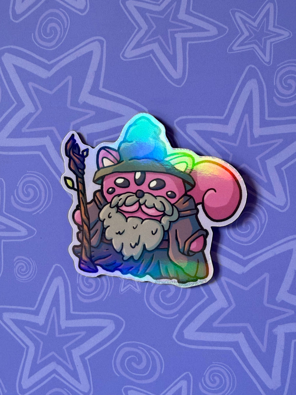 Wizard Halloween Costume - Cela Holographic Sticker