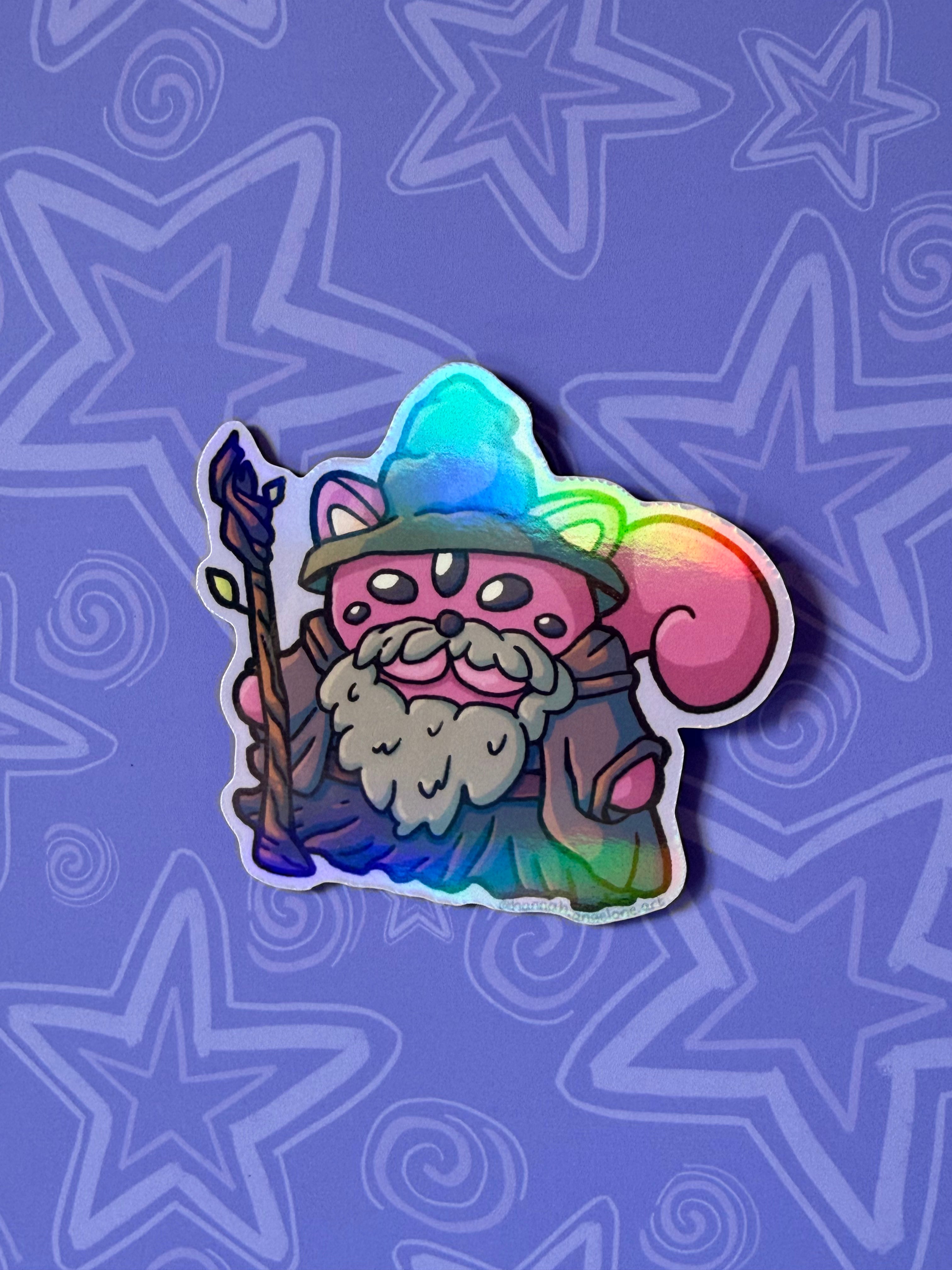 Wizard Halloween Costume - Cela Holographic Sticker