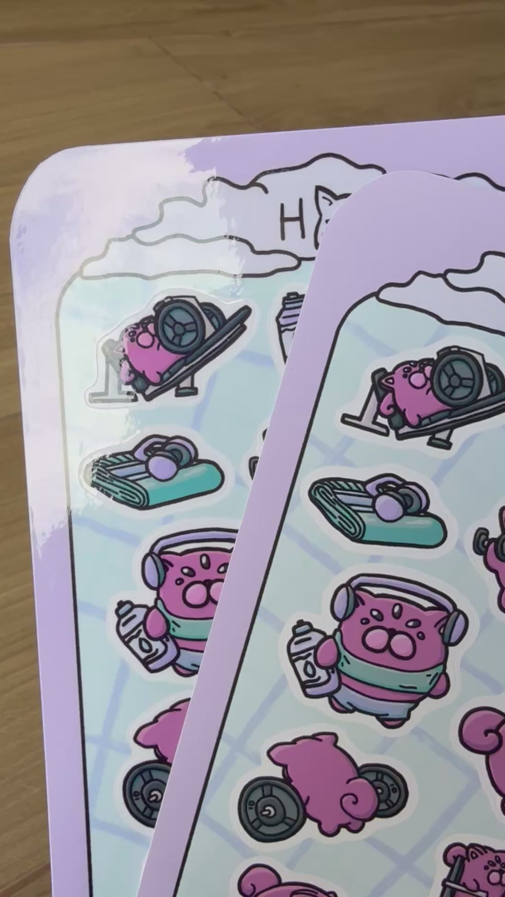 Cela Goes to the Gym Sticker Sheet