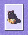 Pumpkin Cat (B) Art Print