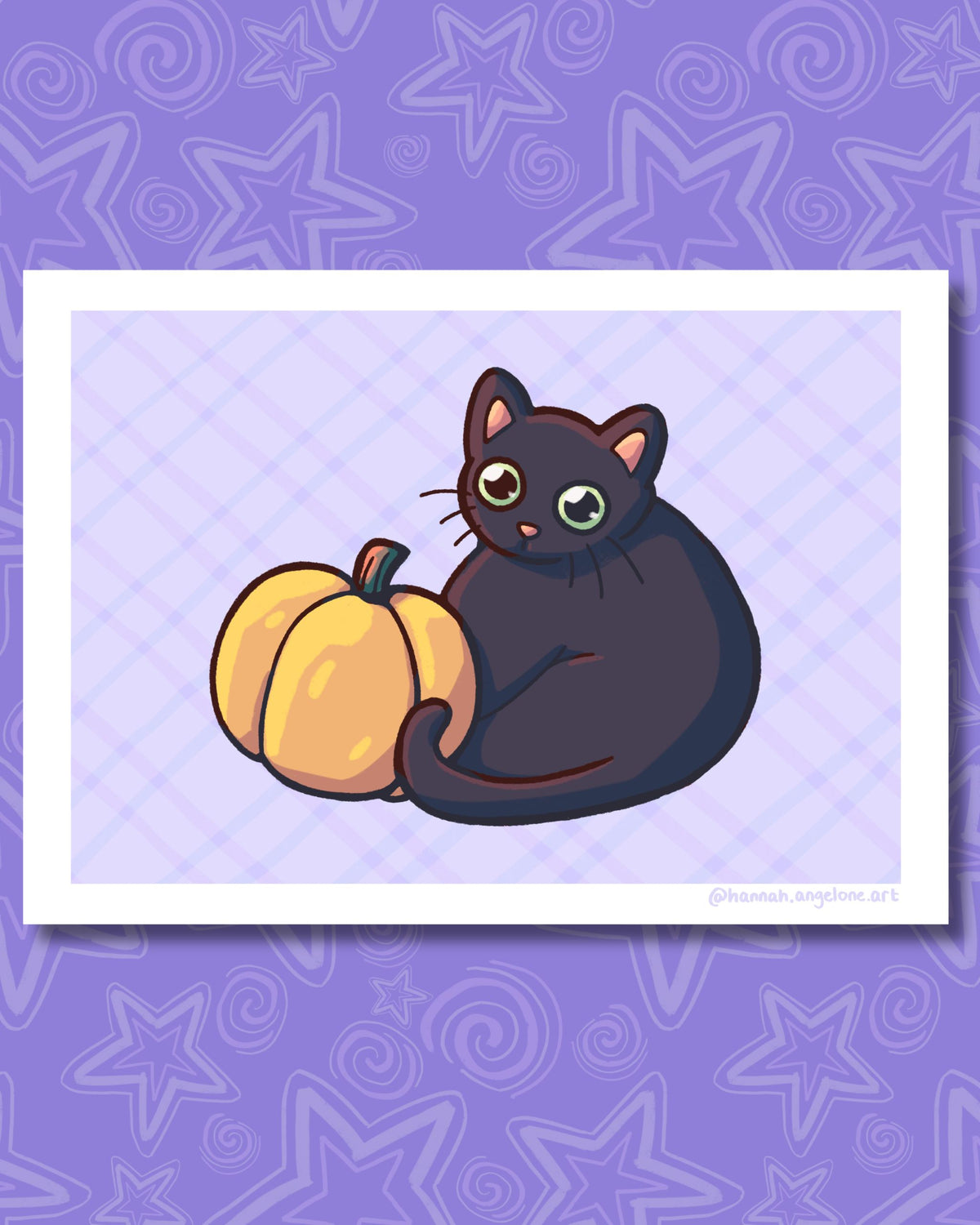 Pumpkin Cat (A) Art Print